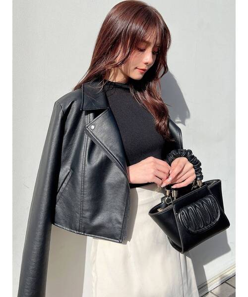 RESEXXY（リゼクシー）の「ライダースジャケット（ライダースジャケット・レディース・アイボリー/ブラック・MEDIUM/SMALL）」の8枚目の写真