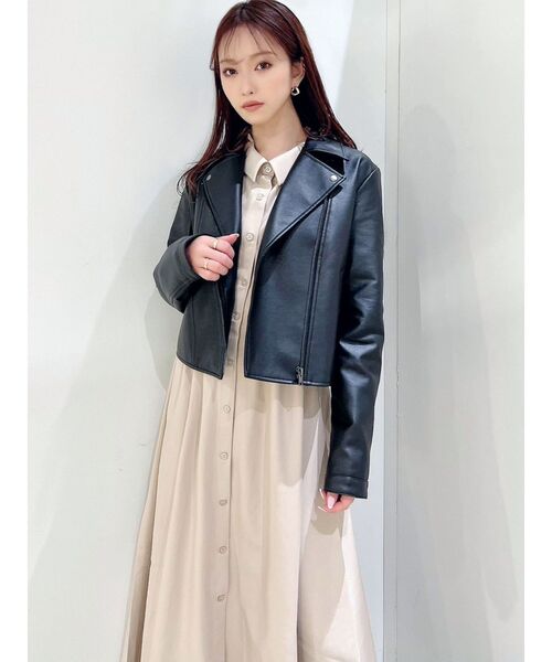 RESEXXY（リゼクシー）の「ライダースジャケット（ライダースジャケット・レディース・アイボリー/ブラック・MEDIUM/SMALL）」の5枚目の写真