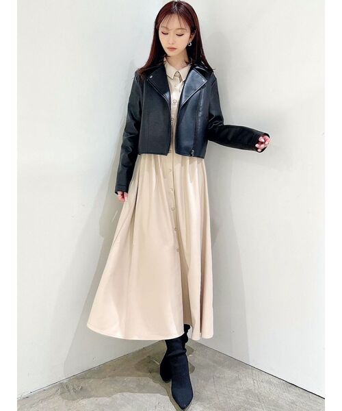 RESEXXY（リゼクシー）の「ライダースジャケット（ライダースジャケット・レディース・アイボリー/ブラック・MEDIUM/SMALL）」の3枚目の写真