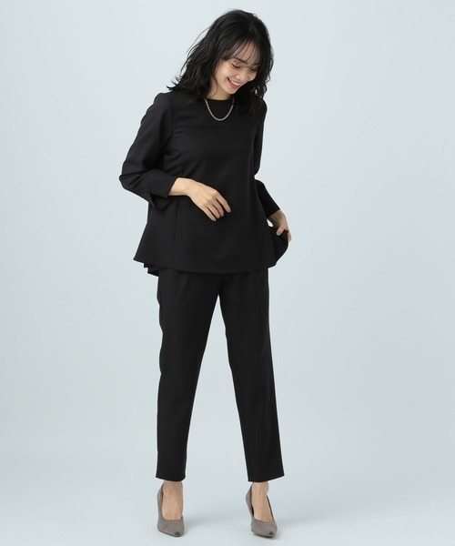 BAYFLOW(ベイフロー)の「【オケージョン対応】2Pセットアップ(パンツドレス・レディース・ブラック/ベージュ・MEDIUM/SMALL)」の4枚目の写真