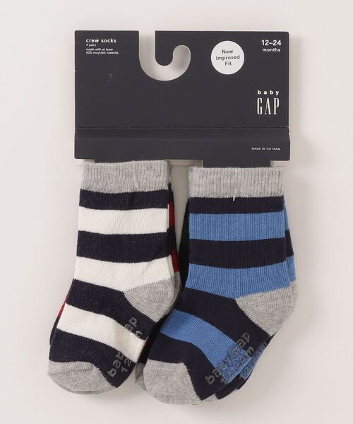 GAP（ギャップ）の「4足セット Babygap クルーソックス（ソックス/靴下・キッズ・ブルー/マルチ・12-24M/2-3 YRS/4-5 YRS）」の5枚目の写真