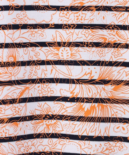 SOULEIADO（ソレイアード）の「コットンダブルプリント ボーダーバスクシャツ（Tシャツ/カットソー・レディース・ブルー系その他3/グリーン系その他3/ブルー系その他2・S）」の14枚目の写真