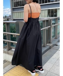 【サイズ展開有り】カップ付クロップドバッククロスキャミ