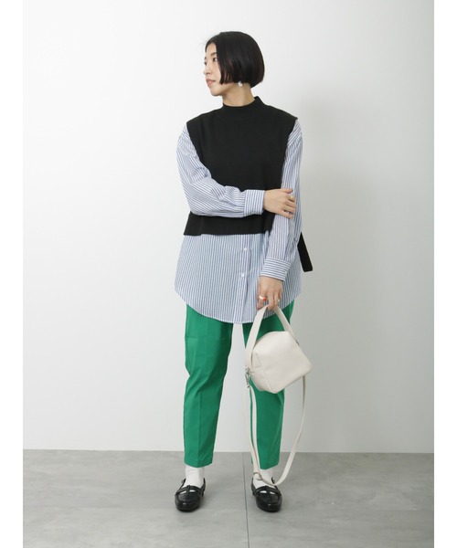 Lugnoncure（ルノンキュール）の「ダブルジャカードニットベスト（ベスト・レディース・オフホワイト/ブルー/ブラック・ﾌﾘ-）」の4枚目の写真