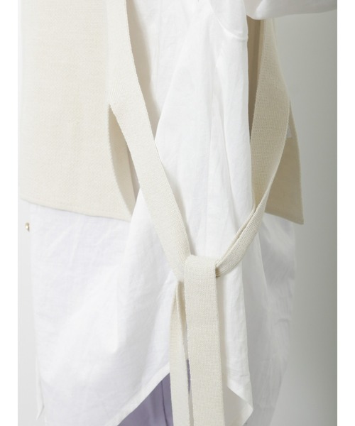 Lugnoncure（ルノンキュール）の「ダブルジャカードニットベスト（ベスト・レディース・オフホワイト/ブルー/ブラック・ﾌﾘ-）」の7枚目の写真