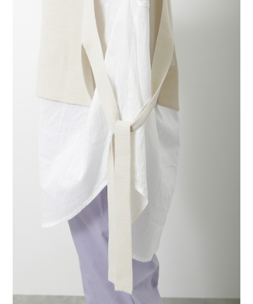 Lugnoncure（ルノンキュール）の「ダブルジャカードニットベスト（ベスト・レディース・オフホワイト/ブルー/ブラック・ﾌﾘ-）」の11枚目の写真