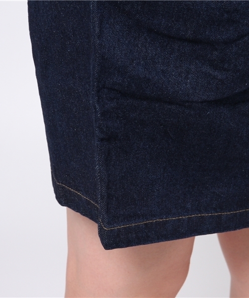 mystic（ミスティック）の「デニムタイトスカート（スカート・レディース・ネイビー/ブルー/オフホワイト・1/2）」の5枚目の写真