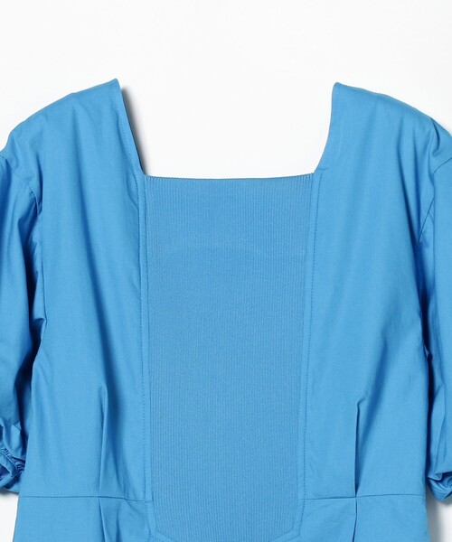 Ray BEAMS(レイビームス)の「Ray BEAMS / リブ キリカエ パフスリーブ ワンピース(ワンピース・レディース・ブラック/ブルー・0/1)」の16枚目の写真