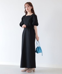 Ray BEAMS | Ray BEAMS / リブ キリカエ パフスリーブ ワンピース(ワンピース)