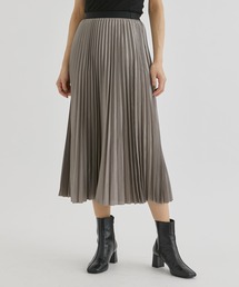 【08sircus/ゼロハチサーカス】Metal finish pleated skirt/メタルプリーツスカート