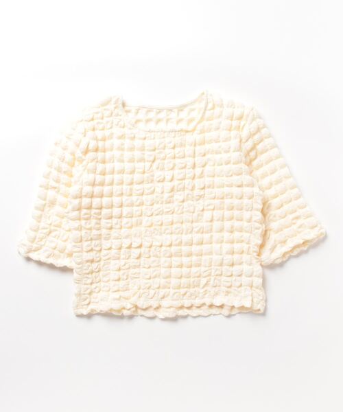 STYLEBLOCK（スタイルブロック）の「ポコポコハーフスリーブプルオーバー（Tシャツ/カットソー・レディース・イエロー/ブルー/ピンク/ブラック/グリーン/アイボリー・M）」の8枚目の写真