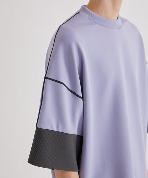 UNITED TOKYO(ユナイテッドトウキョウ)の「アームバイカラーダンボールT(Tシャツ/カットソー・メンズ・ブラック/サックスブルー/アイボリー/グレー・1/2)」の9枚目の写真