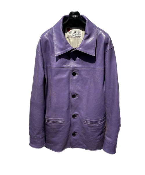SEVESKIG/セブシグ/Japan Cow Leather verZEO Crack Car Coat