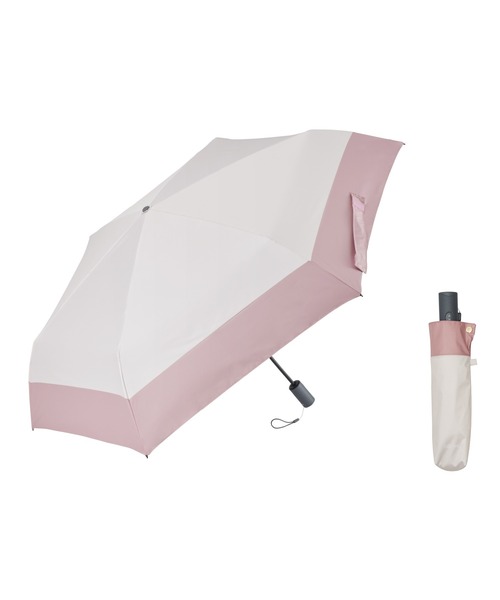 Waterfront（ウォーターフロント）の「折傘　自動開閉 UVブロック 55　ツートン（折りたたみ傘・レディース・ピンク系その他/ホワイト×ブラウン/ホワイト×ピンク/ブラウン系1/ホワイト×ネイビー/ネイビー×ホワイト・FREE）」の21枚目の写真