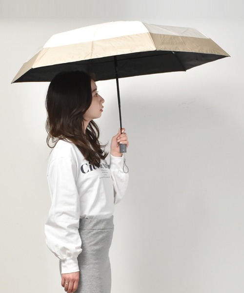 Waterfront（ウォーターフロント）の「折傘　自動開閉 UVブロック 55　ツートン（折りたたみ傘・レディース・ピンク系その他/ホワイト×ブラウン/ホワイト×ピンク/ブラウン系1/ホワイト×ネイビー/ネイビー×ホワイト・FREE）」の19枚目の写真