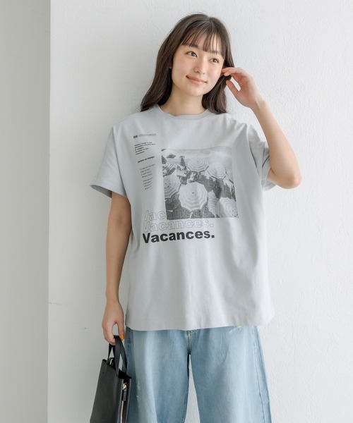 PUAL CE CIN(ピュアルセシン)の「フォトプリントTシャツ(Tシャツ/カットソー・レディース・オフホワイト/ライトグレー/ベージュ・FREE)」の8枚目の写真