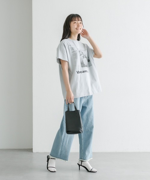 PUAL CE CIN(ピュアルセシン)の「フォトプリントTシャツ(Tシャツ/カットソー・レディース・オフホワイト/ライトグレー/ベージュ・FREE)」の9枚目の写真
