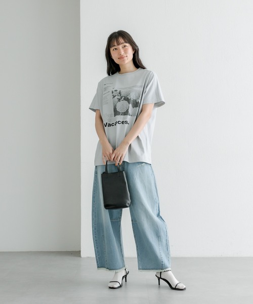 PUAL CE CIN(ピュアルセシン)の「フォトプリントTシャツ(Tシャツ/カットソー・レディース・オフホワイト/ライトグレー/ベージュ・FREE)」の10枚目の写真