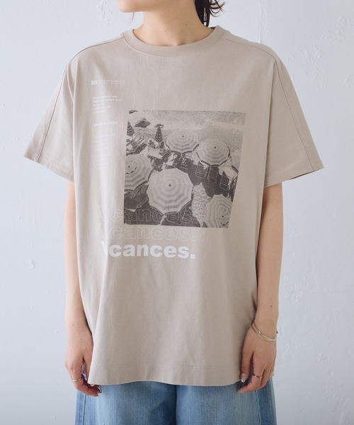 PUAL CE CIN(ピュアルセシン)の「フォトプリントTシャツ(Tシャツ/カットソー・レディース・オフホワイト/ライトグレー/ベージュ・FREE)」の15枚目の写真