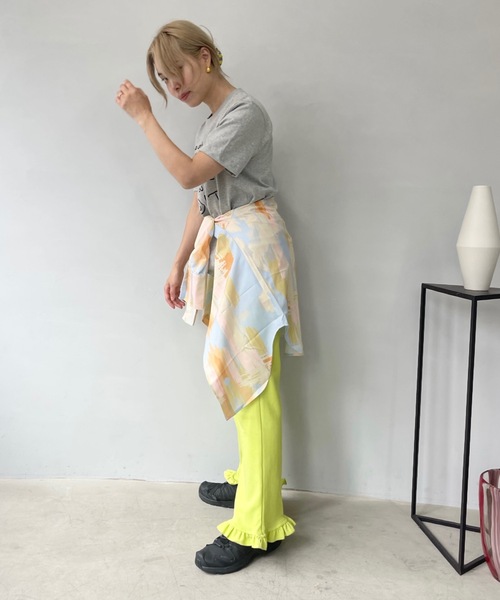 SANSeLF（サンセルフ）の「ハンドライティングTシャツ【SANSeLF】 sanw23s036（Tシャツ/カットソー・レディース・ホワイト/ベージュ/ブラック/グレー・FREE）」の20枚目の写真