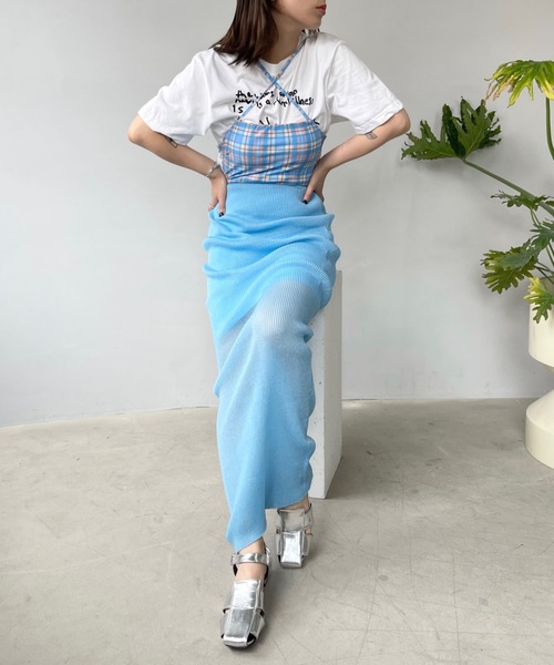 SANSeLF（サンセルフ）の「ハンドライティングTシャツ【SANSeLF】 sanw23s036（Tシャツ/カットソー・レディース・ホワイト/ベージュ/ブラック/グレー・FREE）」の8枚目の写真