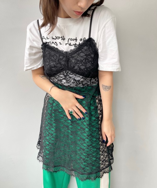 SANSeLF（サンセルフ）の「ハンドライティングTシャツ【SANSeLF】 sanw23s036（Tシャツ/カットソー・レディース・ホワイト/ベージュ/ブラック/グレー・FREE）」の9枚目の写真