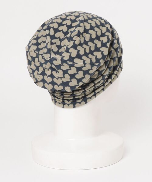 BOHEMIANS（ボヘミアンズ）の「BOHEMIANS/ボヘミアンズ　2TONE HART WATCH CAP 2トーンハートワッチキャップ（ニットキャップ/ビーニー・メンズ・ブルー系その他5/ブラック・S）」の3枚目の写真