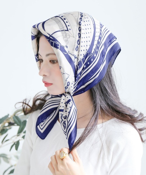LUXSTYLE（ラグスタイル）の「リング付き スカーフ バンダナ