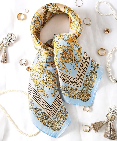 最終出品、BIN house 超大判スカーフ、未使用タグ付き。 リング付き スカーフ バンダナ 大判（バンダナ/スカーフ