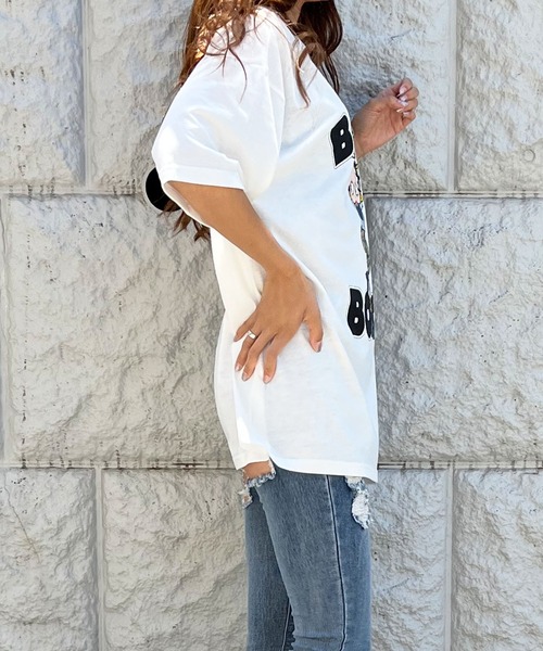 GLAMOROUS JANE（グラマラスジェーン）の「ストリートガールBETTY BOOPTシャツ（Tシャツ/カットソー・レディース・オフホワイト/ブラック/チャコールグレー・FREE）」の9枚目の写真