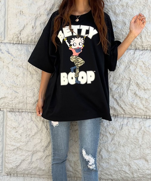 GLAMOROUS JANE（グラマラスジェーン）の「ストリートガールBETTY BOOPTシャツ（Tシャツ/カットソー・レディース・オフホワイト/ブラック/チャコールグレー・FREE）」の18枚目の写真