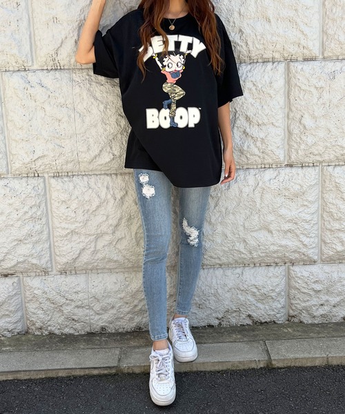 GLAMOROUS JANE（グラマラスジェーン）の「ストリートガールBETTY BOOPTシャツ（Tシャツ/カットソー・レディース・オフホワイト/ブラック/チャコールグレー・FREE）」の21枚目の写真