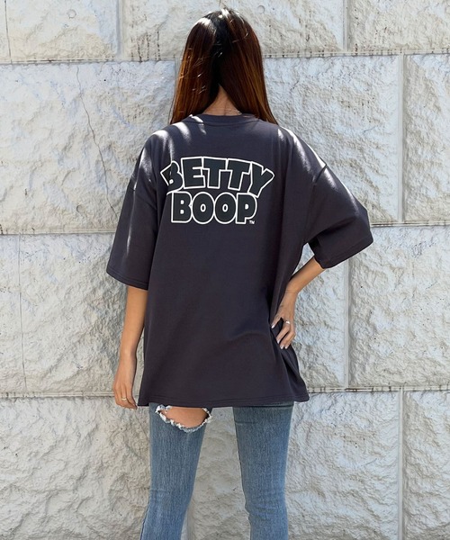 GLAMOROUS JANE（グラマラスジェーン）の「ストリートガールBETTY BOOPTシャツ（Tシャツ/カットソー・レディース・オフホワイト/ブラック/チャコールグレー・FREE）」の7枚目の写真
