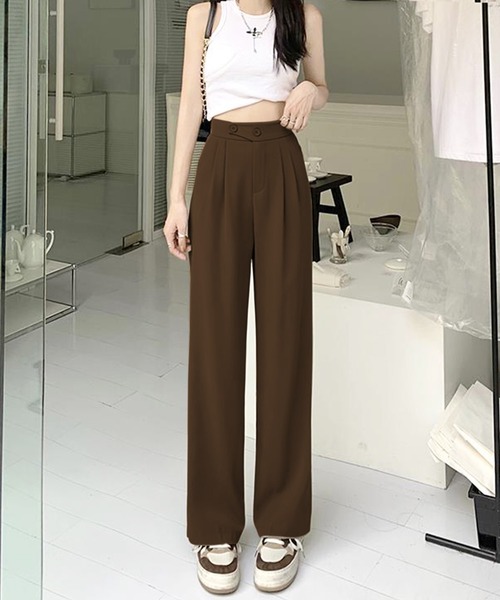 Dewlily（デューリリー）の「ロングタックパンツ（その他パンツ・レディース・ピンク/ホワイト/ブラック/ベージュ・M/L/XL）」の17枚目の写真