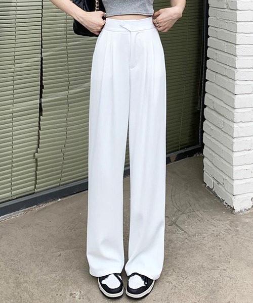 Dewlily（デューリリー）の「ロングタックパンツ（その他パンツ・レディース・ピンク/ホワイト/ブラック/ベージュ・M/L/XL）」の15枚目の写真