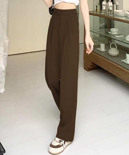 Dewlily（デューリリー）の「ロングタックパンツ（その他パンツ・レディース・ピンク/ホワイト/ブラック/ベージュ・M/L/XL）」の11枚目の写真