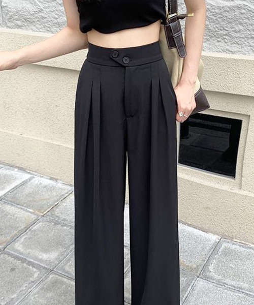 Dewlily（デューリリー）の「ロングタックパンツ（その他パンツ・レディース・ピンク/ホワイト/ブラック/ベージュ・M/L/XL）」の18枚目の写真