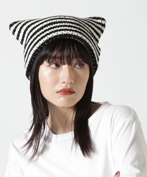 Chica（チカ）の「Chica/チカ/ネコ耳ニット帽（ニットキャップ/ビーニー・レディース）」