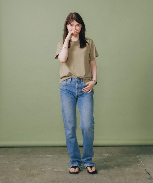 CAL.Berries(カルベリーズ)の「CAL.Berries/カルベリーズ ORGANIC UNISEX S/S TEE 半袖Tシャツ 無地T(Tシャツ/カットソー・メンズ・スミクロ/アーミー/オフホワイト/サンドベージュ・L/S/M)」の13枚目の写真