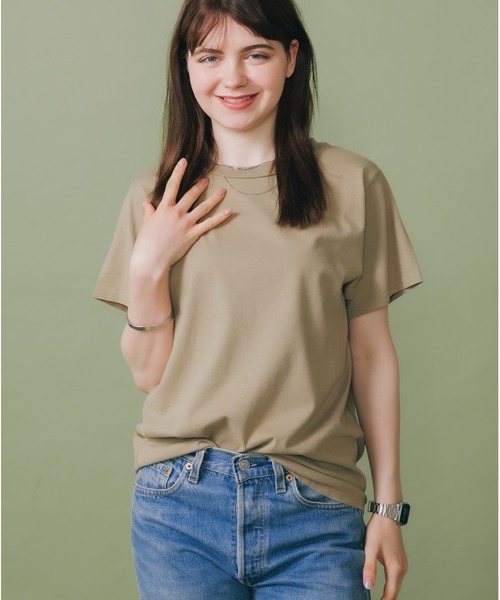 CAL.Berries(カルベリーズ)の「CAL.Berries/カルベリーズ ORGANIC UNISEX S/S TEE 半袖Tシャツ 無地T(Tシャツ/カットソー・メンズ・スミクロ/アーミー/オフホワイト/サンドベージュ・L/S/M)」の22枚目の写真