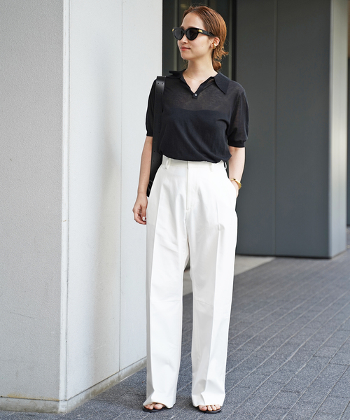 Deuxieme Classe(ドゥーズィエムクラス)の「*Cotton Poloshirt ニット(ニット/セーター・レディース・ブラック・FREE)」の10枚目の写真