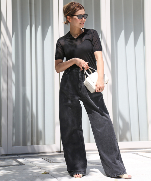 Deuxieme Classe(ドゥーズィエムクラス)の「*Cotton Poloshirt ニット(ニット/セーター・レディース・ブラック・FREE)」の12枚目の写真