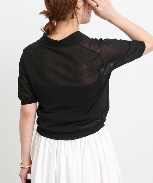Deuxieme Classe(ドゥーズィエムクラス)の「*Cotton Poloshirt ニット(ニット/セーター・レディース・ブラック・FREE)」の17枚目の写真