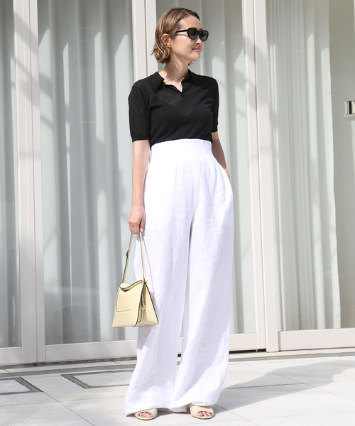 Deuxieme Classe(ドゥーズィエムクラス)の「*Cotton Poloshirt ニット(ニット/セーター・レディース・ブラック・FREE)」の21枚目の写真