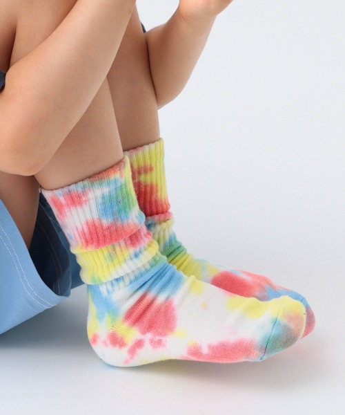 BAYFLOW（ベイフロー）の「タイダイソックス(KIDS)（ソックス/靴下・キッズ・ブルー/ピンク/その他1/パープル/その他2・MEDIUM/LARGE）」の5枚目の写真