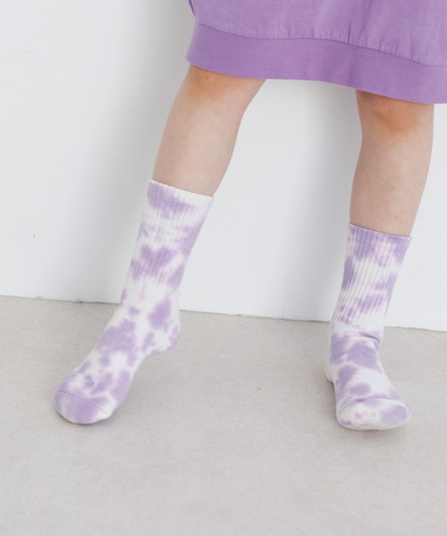 BAYFLOW（ベイフロー）の「タイダイソックス(KIDS)（ソックス/靴下・キッズ・ブルー/ピンク/その他1/パープル/その他2・MEDIUM/LARGE）」の3枚目の写真