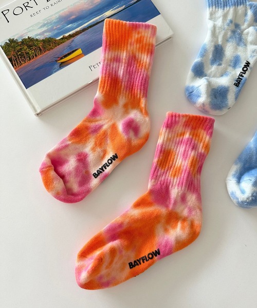 BAYFLOW（ベイフロー）の「タイダイソックス(KIDS)（ソックス/靴下・キッズ・ブルー/ピンク/その他1/パープル/その他2・MEDIUM/LARGE）」の18枚目の写真