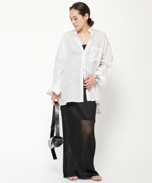 AP STUDIO（エーピーストゥディオ）の「シアーリブマキシスカート（スカート・レディース・ブラック・36/38）」の16枚目の写真