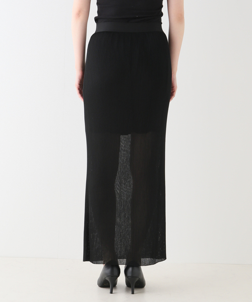 AP STUDIO（エーピーストゥディオ）の「シアーリブマキシスカート（スカート・レディース・ブラック・36/38）」の13枚目の写真