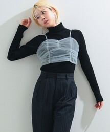 Ray BEAMS | Ray BEAMS / チュール ギャザー ビスチェ(キャミソール)